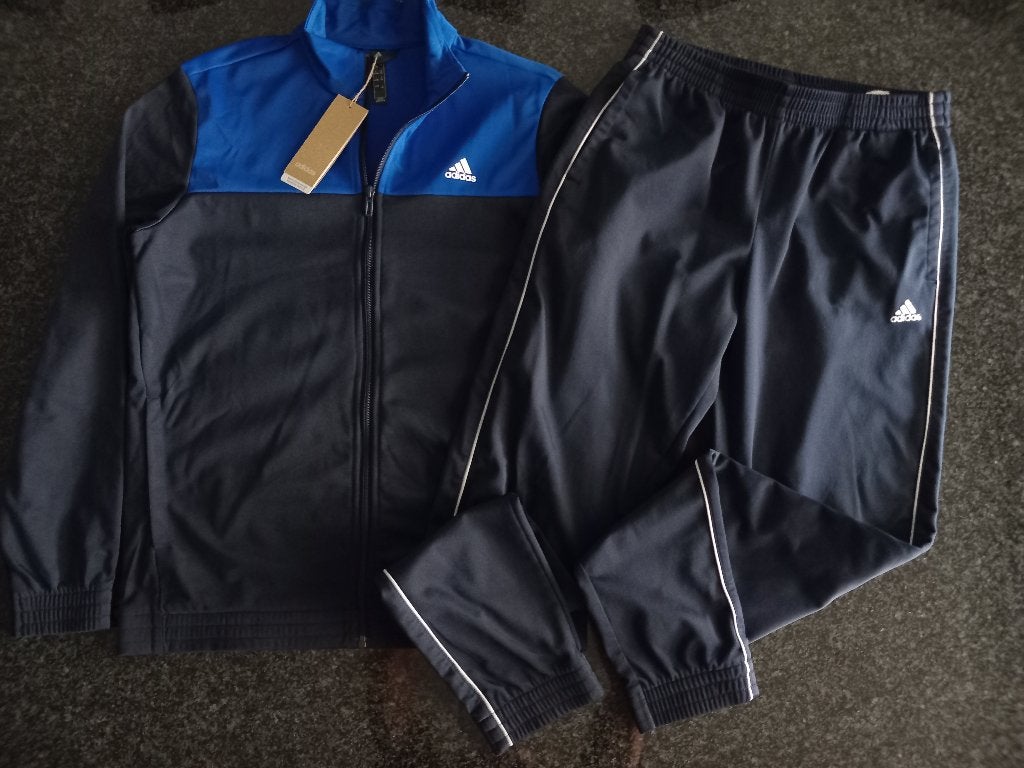 Adidas Sportswear Trainingspak m 170 k blauw gloednieuw!!!, Jongen of Meisje, Adidas Sportswear, Ophalen of Verzenden, Nieuw