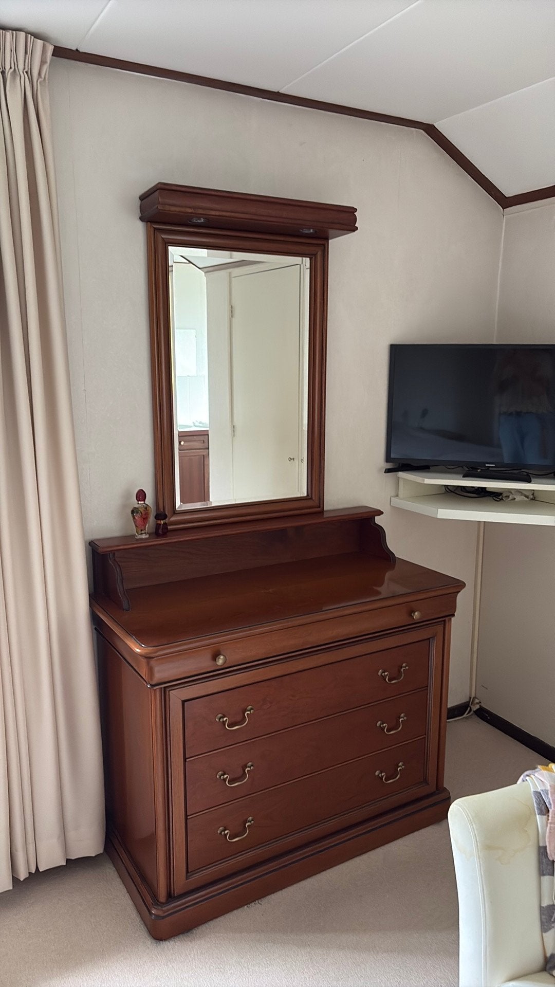 Mooi oud dressoir met spiegel, Ophalen, Gebruikt, Minder dan 100 cm