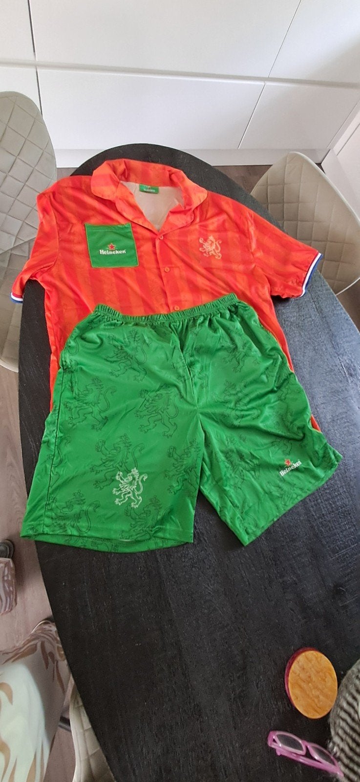 Heineken Pyjama Set L/XL - Nieuw Oranje/Groen, Ophalen, Nieuw, Maat 56/58 (XL), Heineken