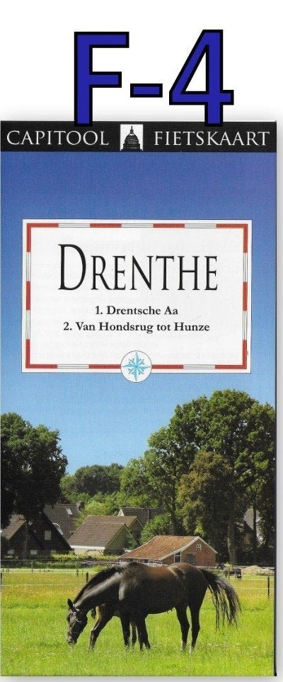 F4 Fietskaart Drenthe Drentsche Aa / Van hondsrug tot Hunze, Gelezen, Ophalen of Verzenden, Landkaart, 1800 tot 2000