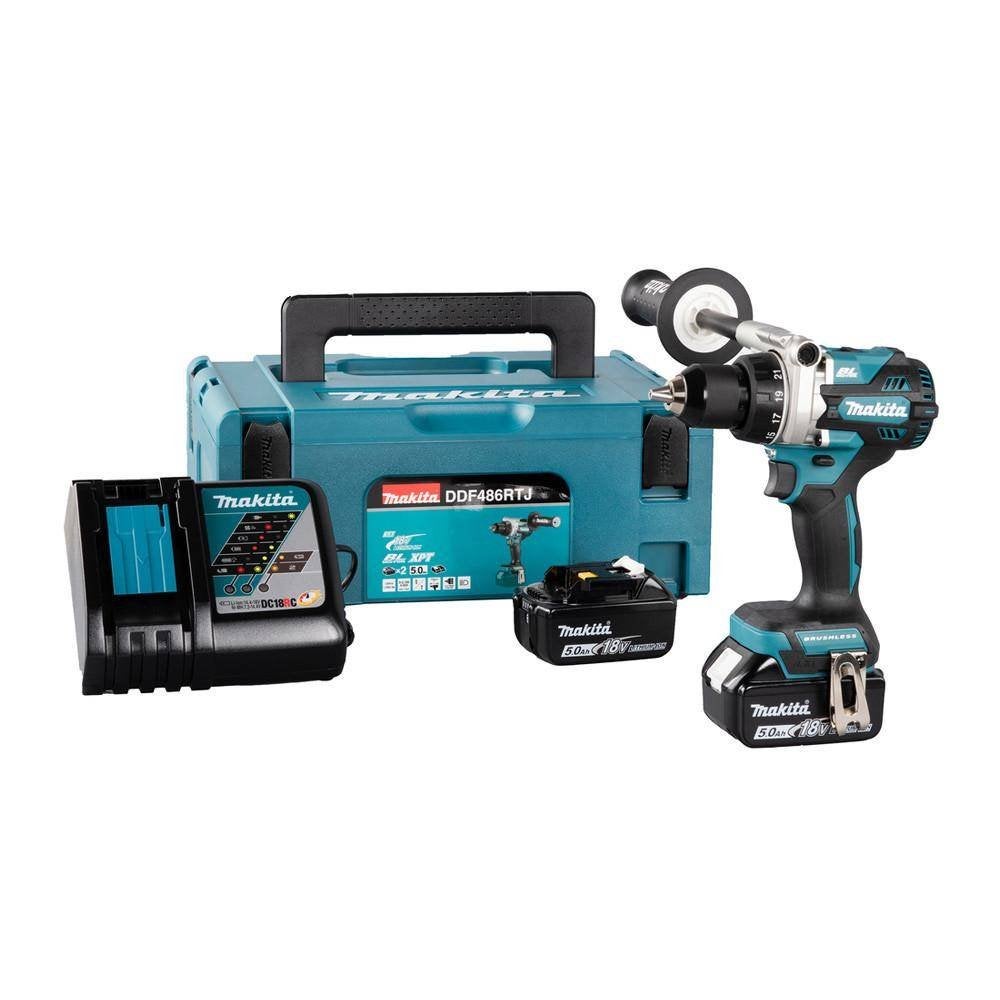 Makita DDF486RTJ 18V | Nieuw | 2x 5.0Ah Accu + Lader + Mbox, Ophalen of Verzenden, Nieuw, Boor- en/of Breekhamer