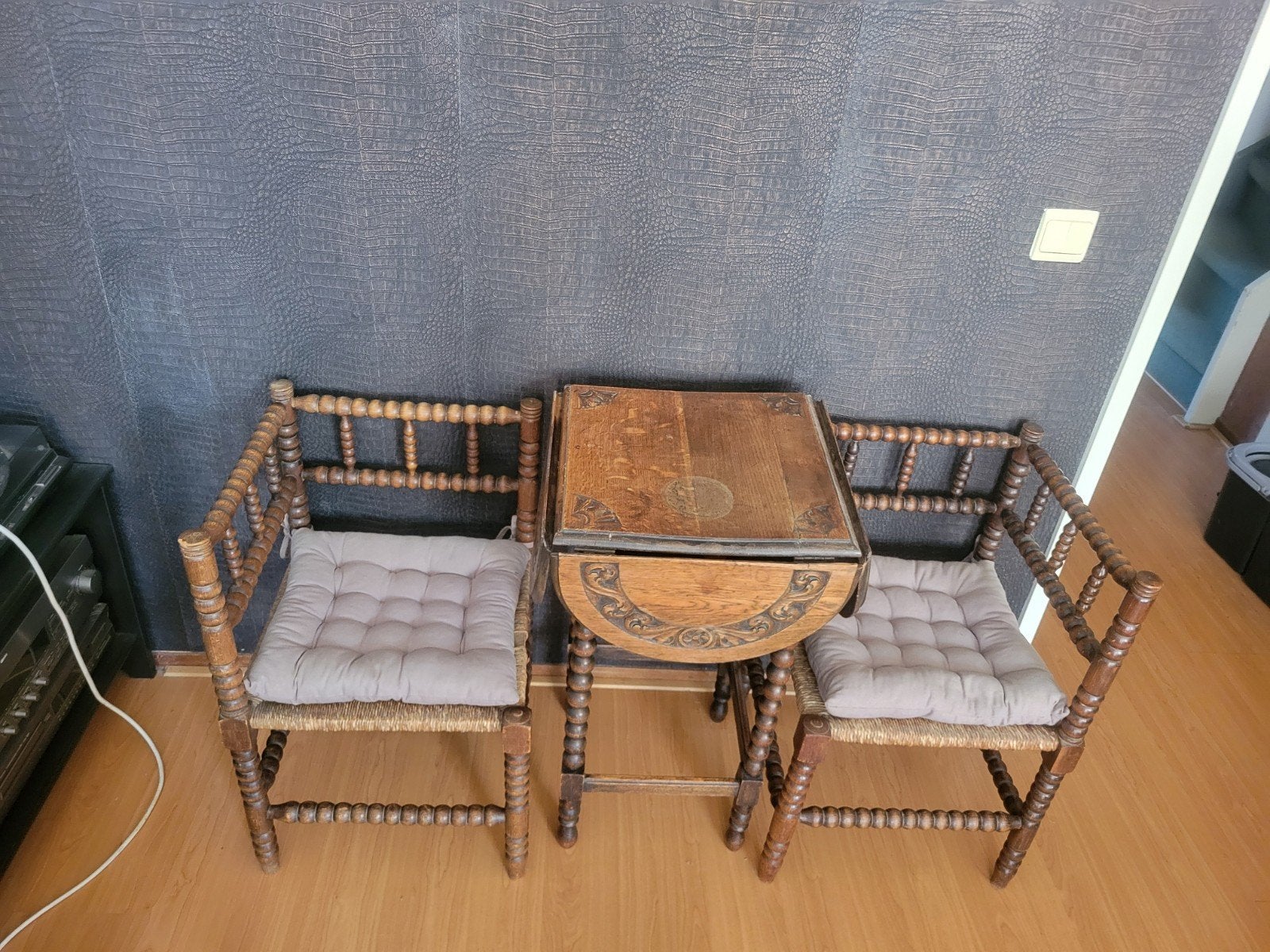 Vintage, Antieke, bobbin, japandi set, Ophalen of Verzenden