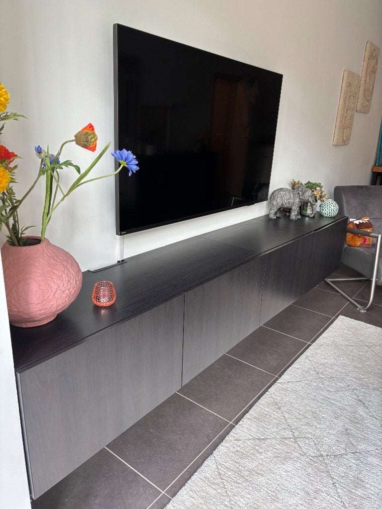 IKEA BESTÅ zwevend tv-meubel – 4-delige set – perfecte staat, Huis en Inrichting, Kasten | Televisiemeubels, Ophalen, Zo goed als nieuw