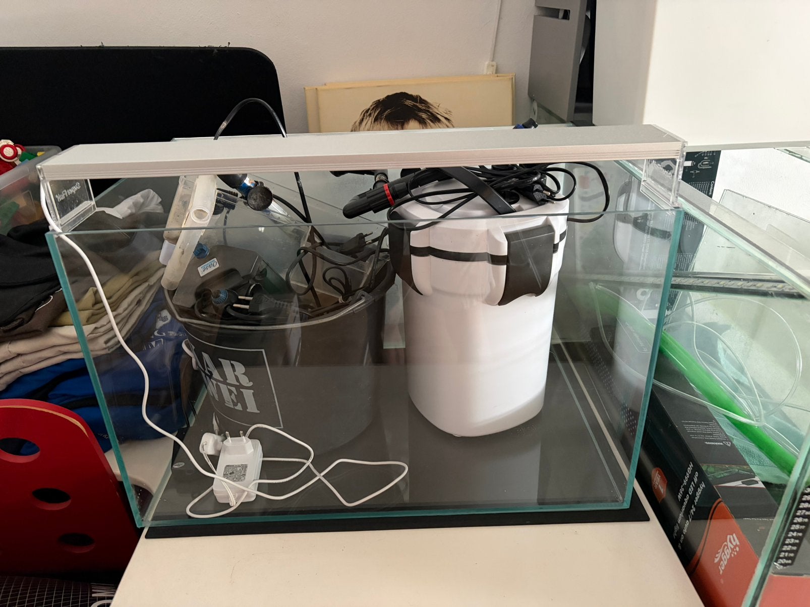 Aquarium met veel extra spullen, Ophalen, Zo goed als nieuw, Leeg aquarium