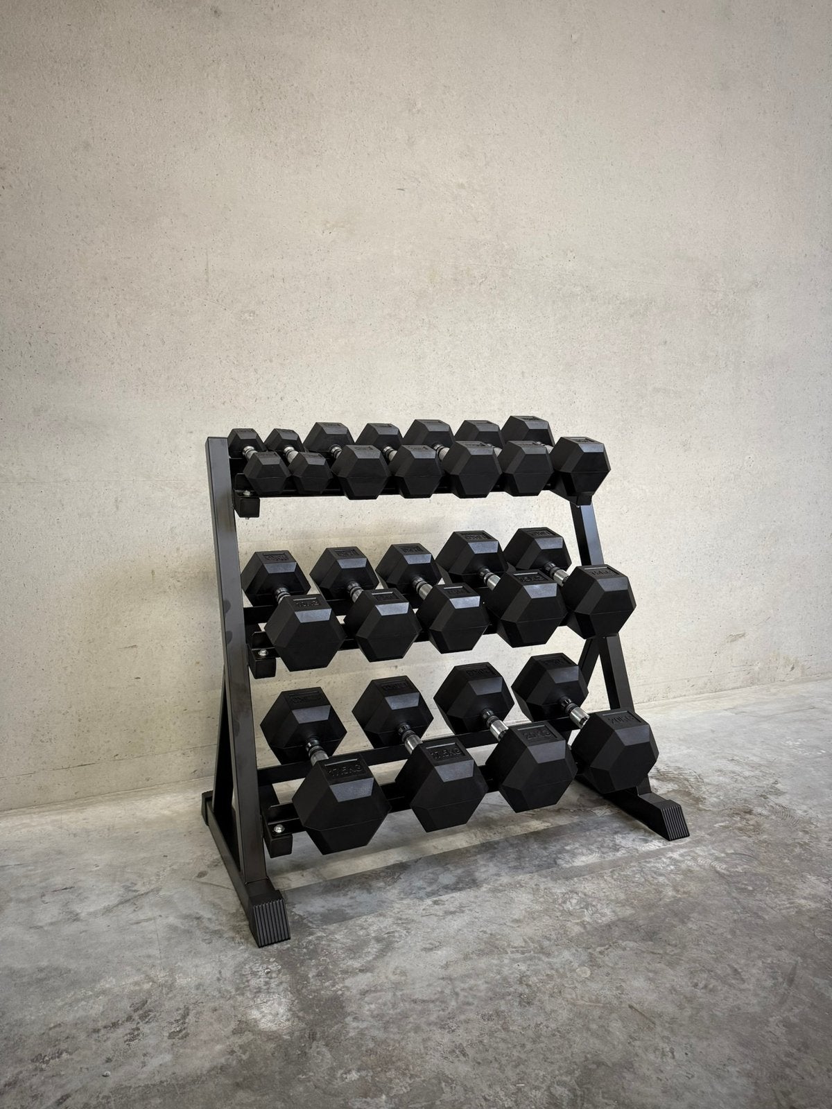 Dumbbell set 2,5 tot 20kg met rek, Sport en Fitness, Fitnessmaterialen, Ophalen, Nieuw, Benen, Dumbbell