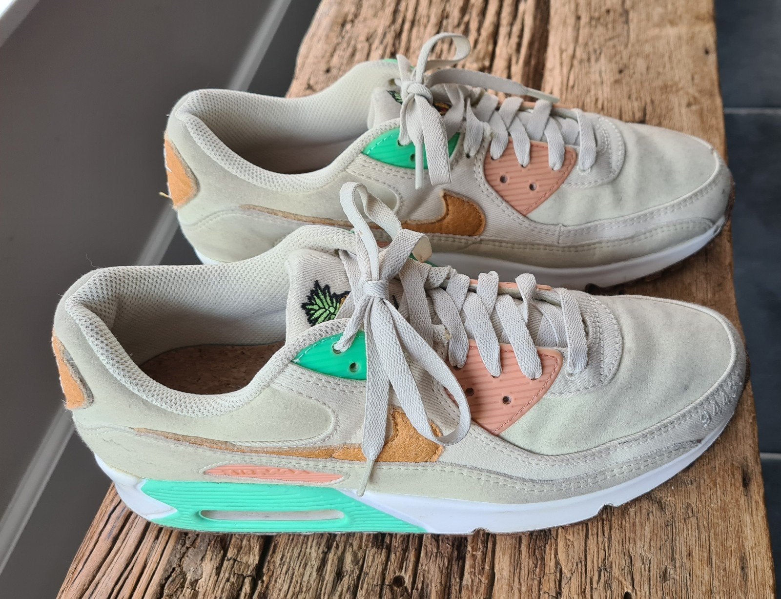 Nike Air Max 90 Happy Pineapple Sneakers - Maat 42.5, Overige kleuren, Ophalen of Verzenden, Nike air max, Sneakers of Gympen