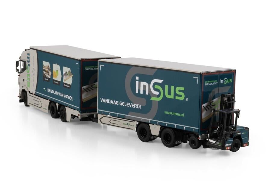 WSI DAF XG   RIGED SCHUIF ZEIL COMBI MET FORKLIFT  INSUS B.V, Ophalen of Verzenden, Nieuw, Bus of Vrachtwagen, Wsi