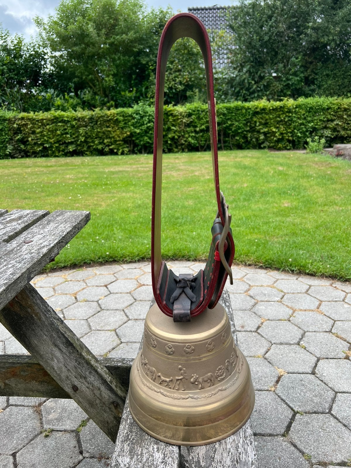 Grote Bronzen Gegoten KOEBEL - Gusset Uetendorf Zwitserland, Ophalen of Verzenden