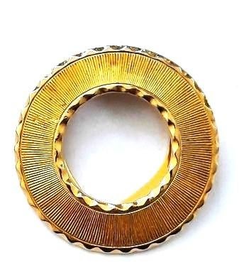 Luxe goudkleurige sjaalklem, open ronde schijf (F517), Ophalen, Nieuw