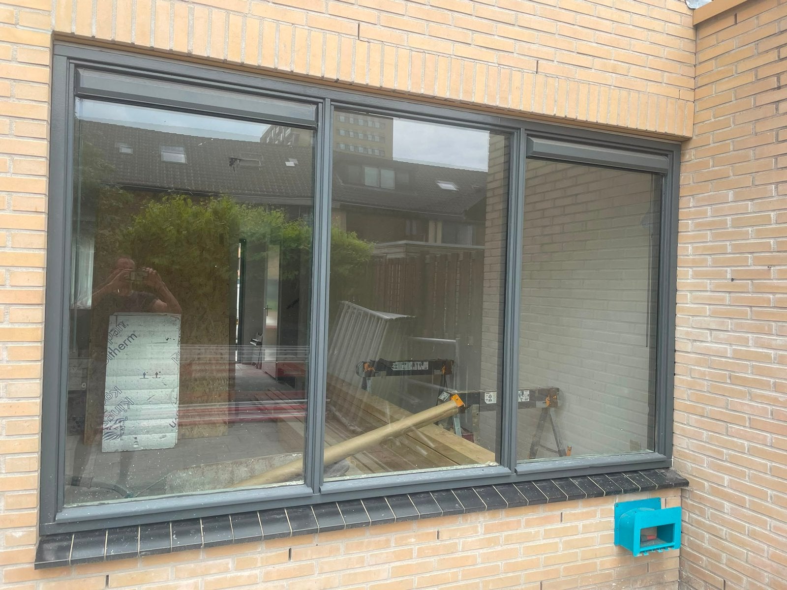 Raamkozijn hardhout, dubbelglas, Doe-het-zelf en Verbouw, Kozijnen en Schuifpuien, Ophalen, 150 tot 225 cm, Inclusief glas, Hout