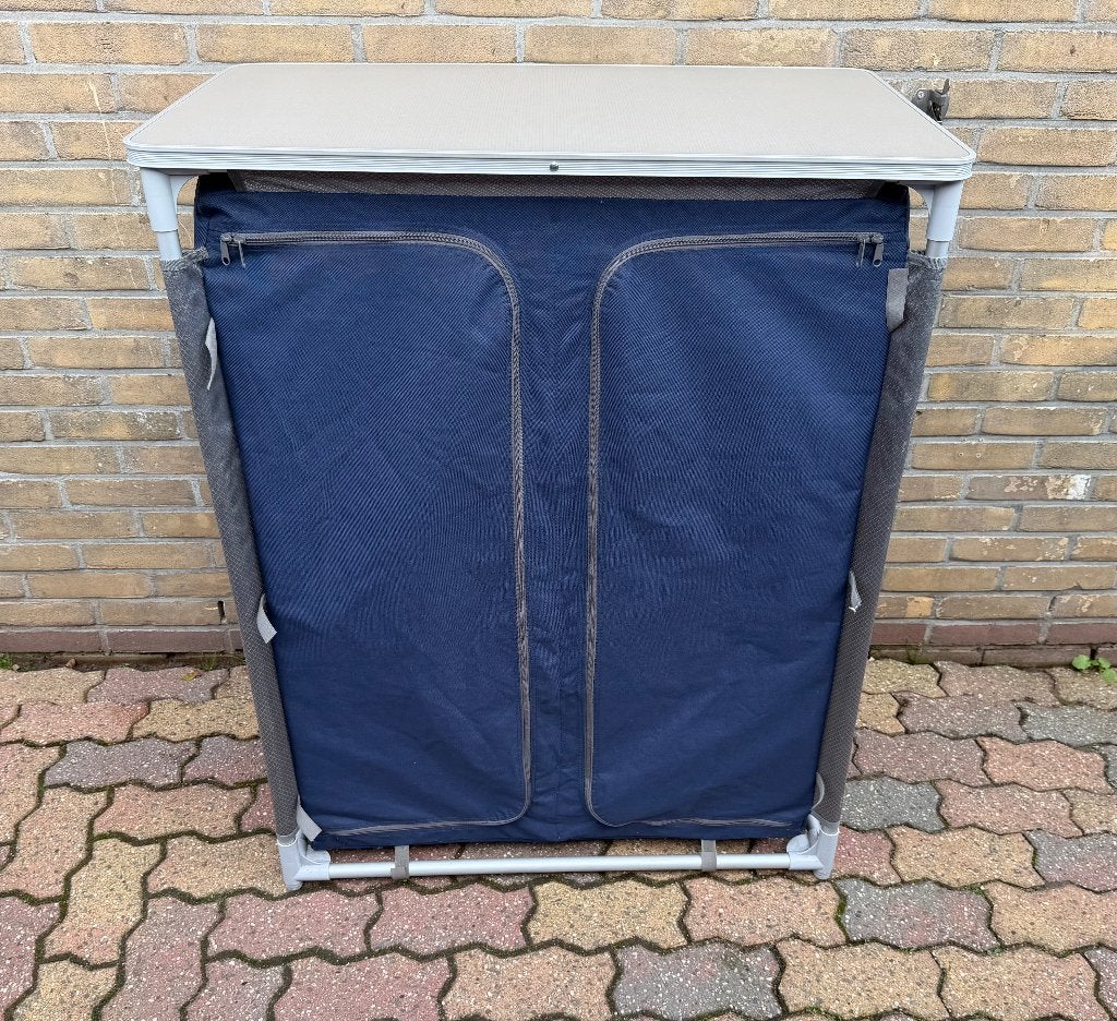 De Vrijbuiter Camping Kastje dubbel met bovenblad., Ophalen, Zo goed als nieuw