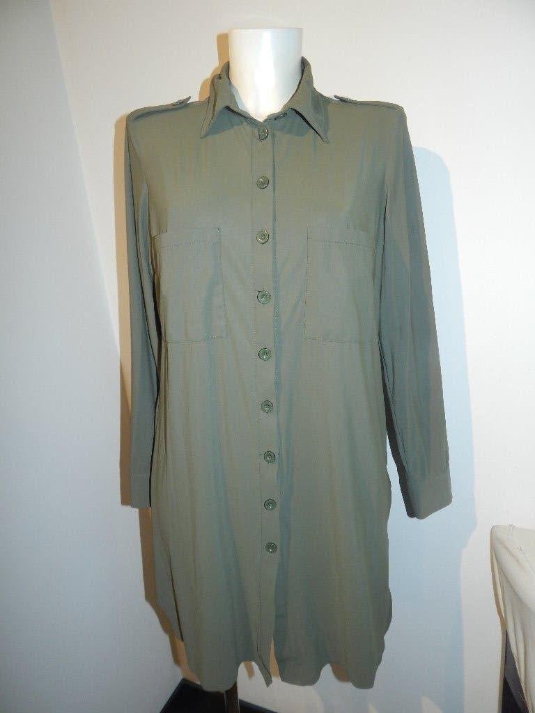 Studio Anneloes travel stof blouse tuniek kaki groen M