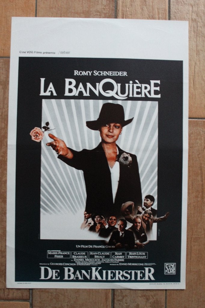 filmaffiche Romy Schneider la banquière 1980 filmposter, Rechthoekig Staand, Ophalen of Verzenden, Zo goed als nieuw, A1 t/m A3