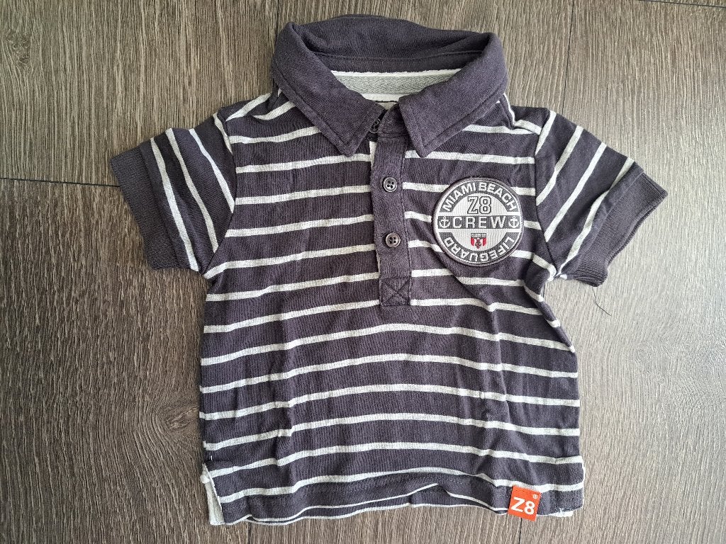 Z8  gestreept Poloshirt   Shirt   -   68    jusa17, Z8, Ophalen of Verzenden, Zo goed als nieuw, Jongetje