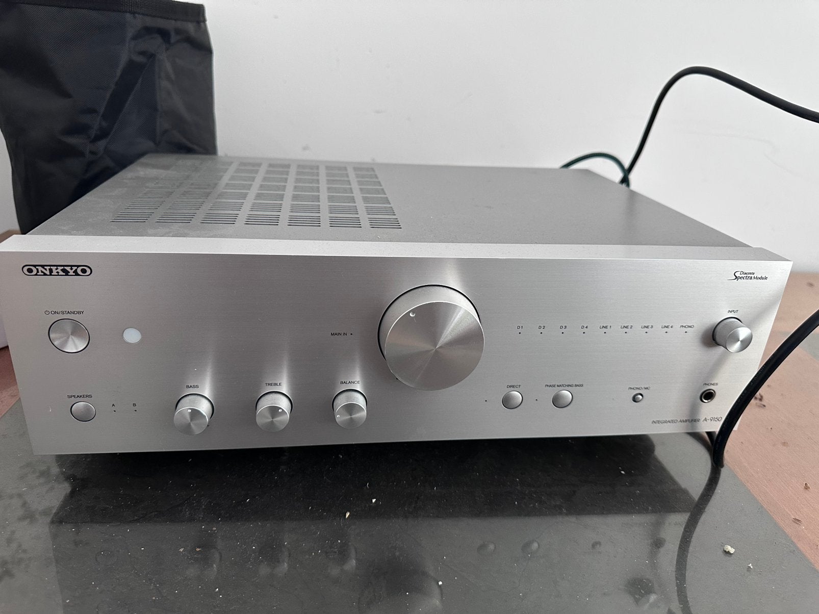Onkyo A-9150 Geïntegreerde Versterker - Zilver, Ophalen of Verzenden, Zo goed als nieuw, 60 tot 120 watt, Stereo