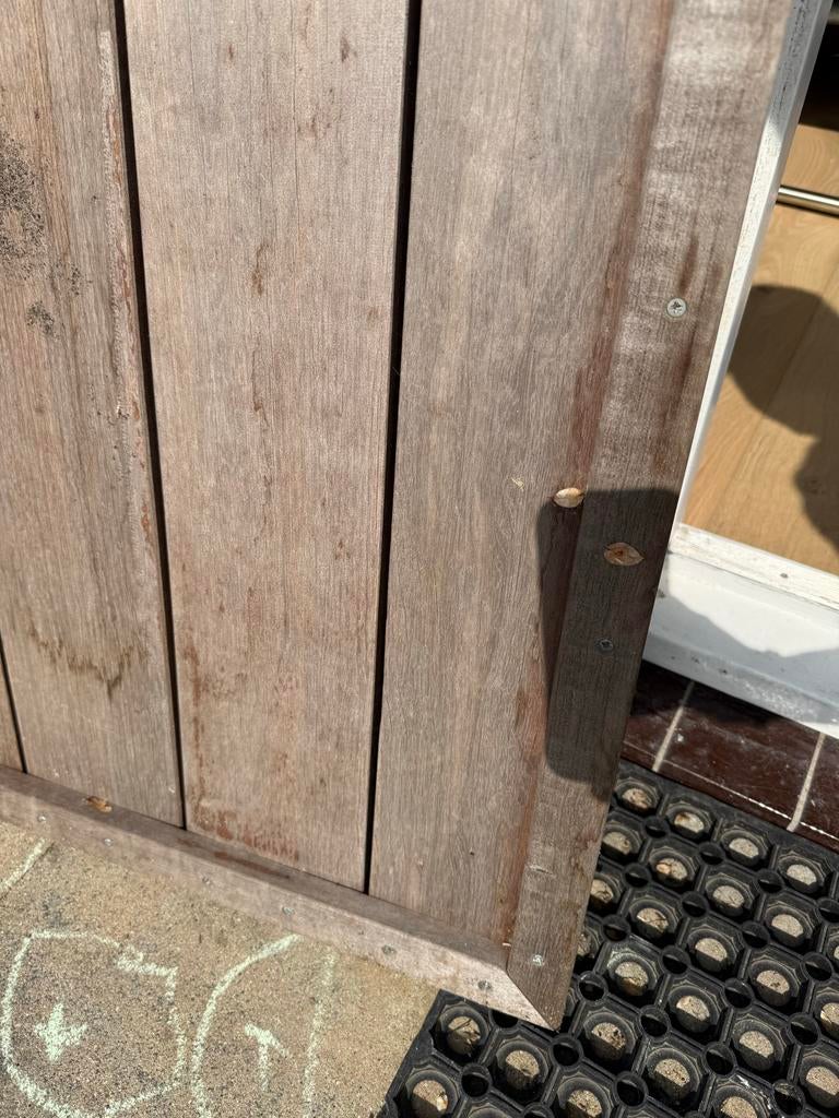Nieuw hardhouten tafelblad 70x59 cm, Tuin en Terras, Tuintafels, Ophalen, Nieuw