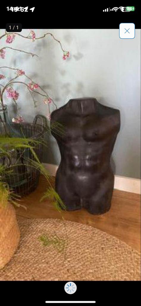 Decoratieve Torso - zwart, Ophalen of Verzenden, Zo goed als nieuw