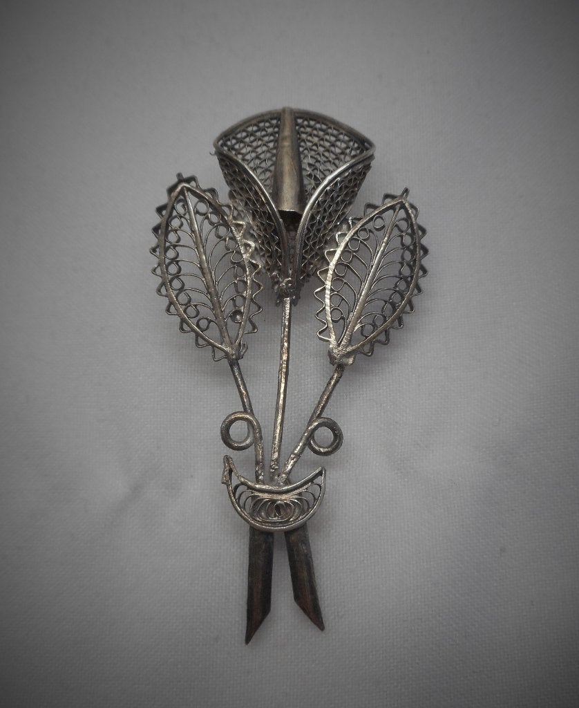 Zilveren filigrain broche nr.852