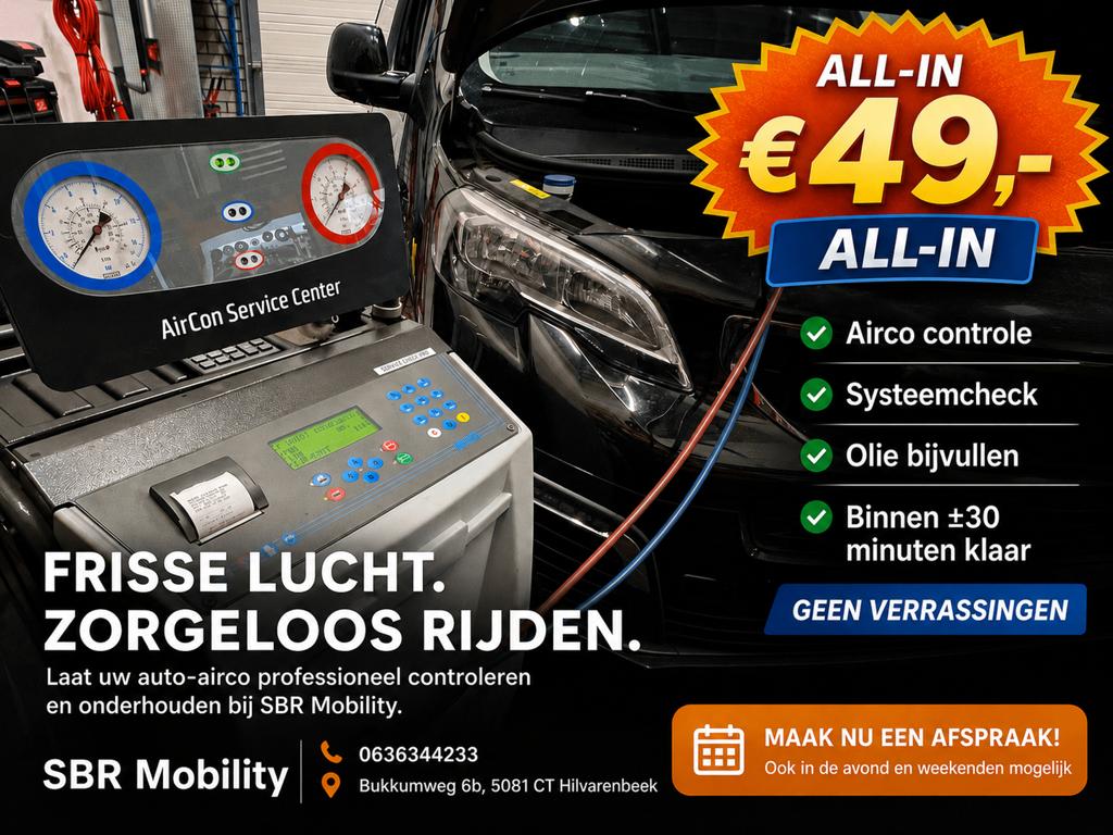 Airco Service All-in €49,- SBR Mobility onderhoud reparatie, Ophalen, Daihatsu