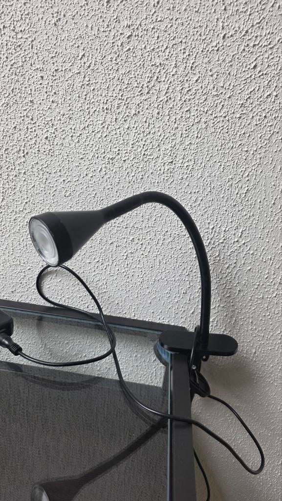 IKEA Klemspot / Klemlamp - Zwart, Flexibele Arm, Ophalen of Verzenden, Gebruikt, Modern, Functioneel