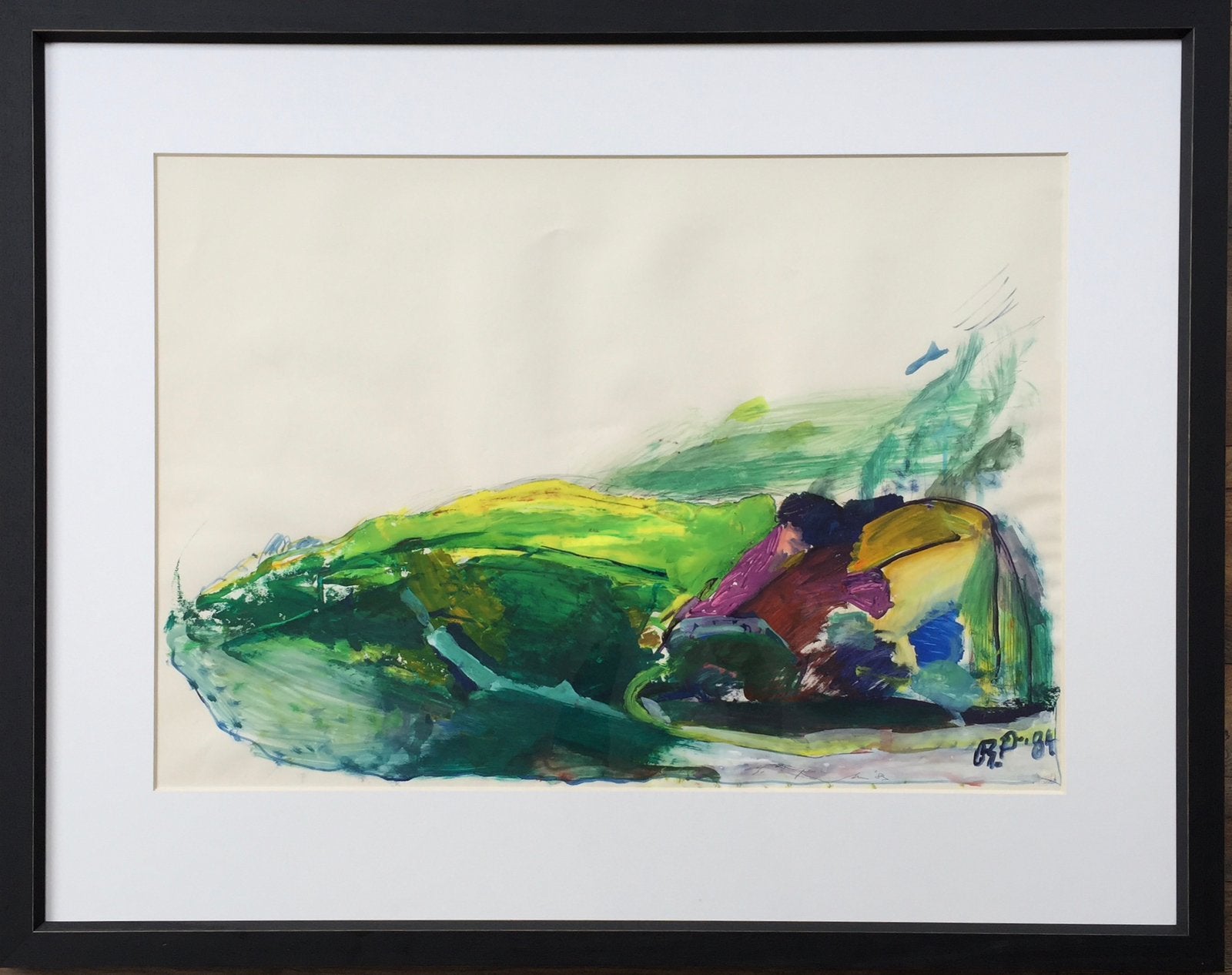 Pieter Defesche; zeer grote gouache, Landschap, Antiek en Kunst, Ophalen