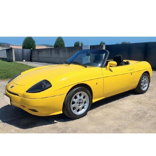 Fiat Barchetta 1996 Broom Geel Schaal 1/18 Norev, Hobby en Vrije tijd, Auto, Norev, Ophalen of Verzenden, Norev