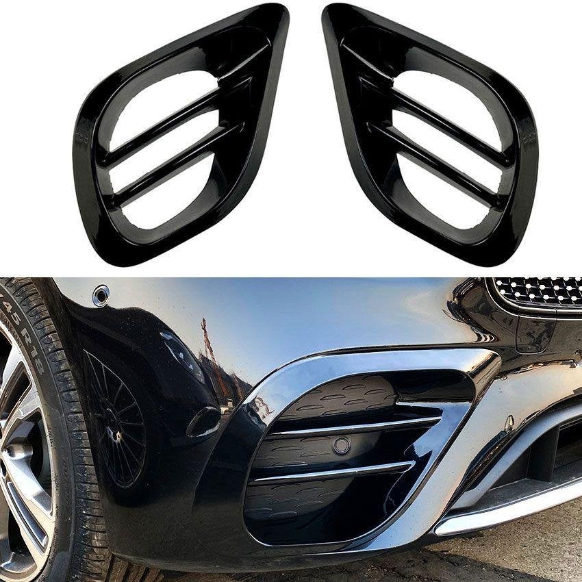 Bumper Grill Spoiler Zwart Voor MB E Klasse W213 A238 C238 A, Auto diversen, Tuning en Styling, Verzenden