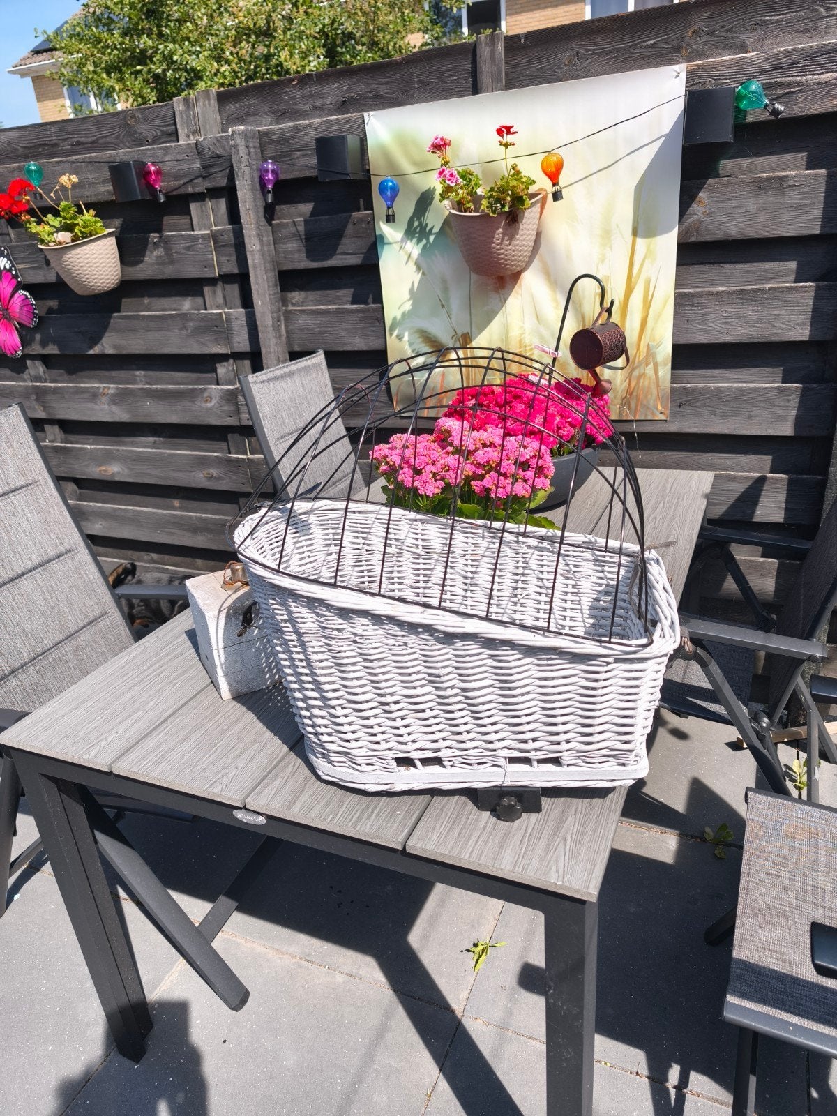 Trixie fietsmand voor honden, wit riet, zo goed als nieuw, Fietsen en Brommers, Fietsaccessoires | Fietsmanden, Ophalen of Verzenden