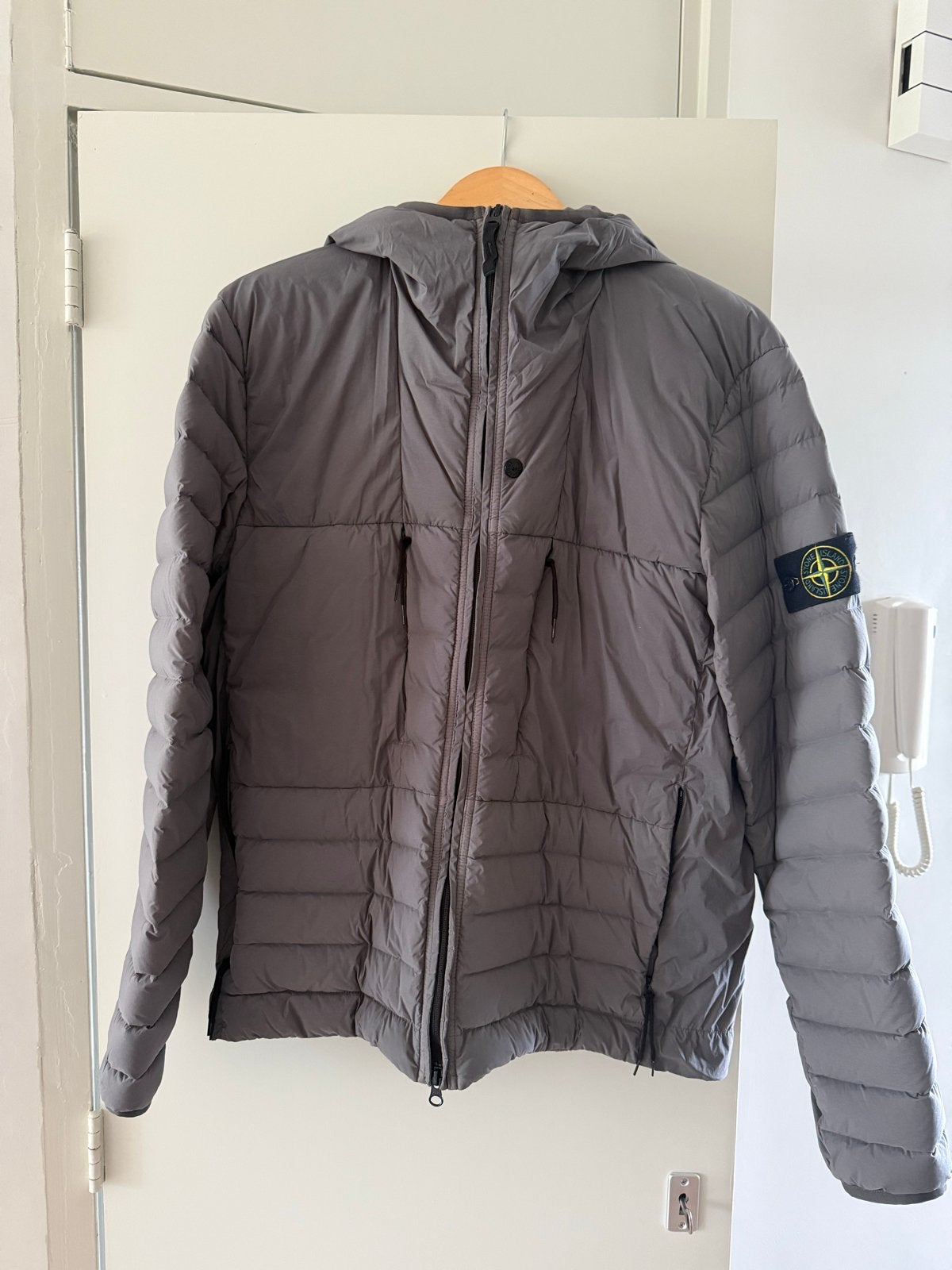 Stone Island Seamless Tunnel Nylon Down-TC Jas XL, Ophalen, Zo goed als nieuw, Maat 56/58 (XL), Grijs
