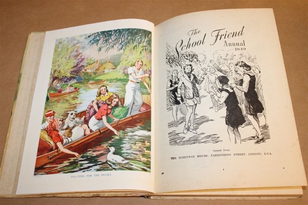 School Friend Annual 1949 — Vintage Engels Meisjesjaarboek, Ophalen of Verzenden, Gelezen, Noord-Amerika