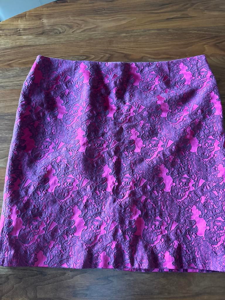 Roze rok met print maat 48 Promiss - Zo goed als nieuw, Ophalen of Verzenden, Zo goed als nieuw, Maat 46/48 (XL) of groter, Roze