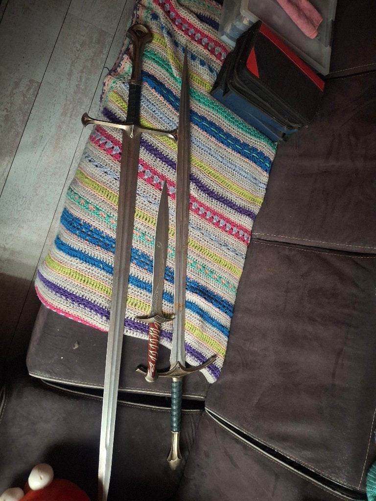 Lord of the Rings Zwaarden Set - Andúril, Sting, Glamdring, Verzamelen, Ophalen, Gebruikt, Replica