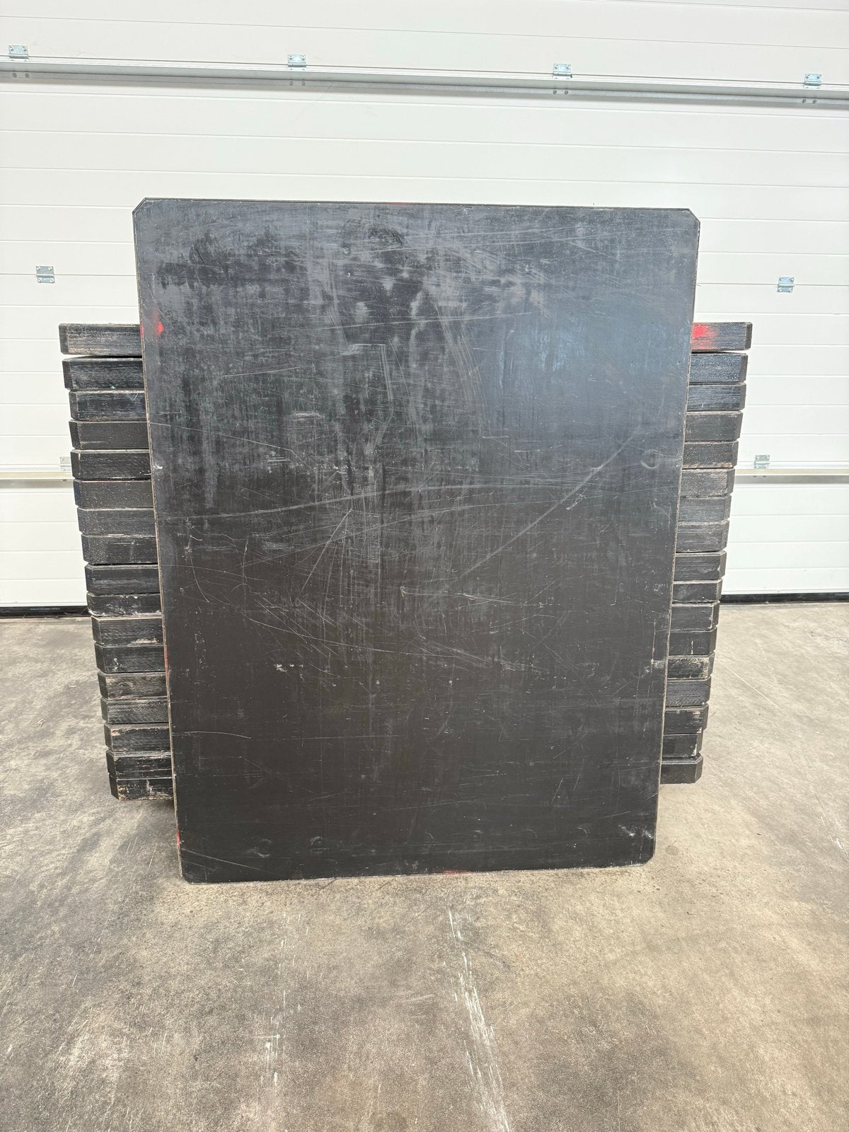 Geperst tropisch hardhout 145x110x6 - Werkbankbladen, Gebruikt, Planken, Ophalen of Verzenden, Hardhout