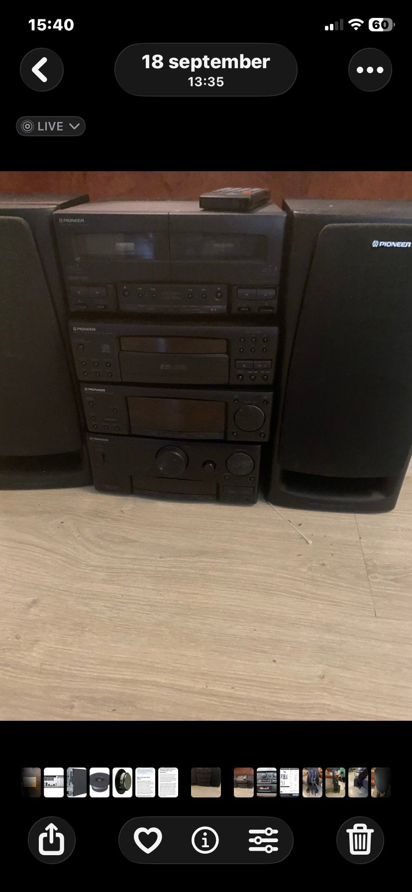 Pioneer Stereo Installatie met Cassetedecken cd dpeler, Ophalen, Gebruikt, Cassettedeck, Losse componenten