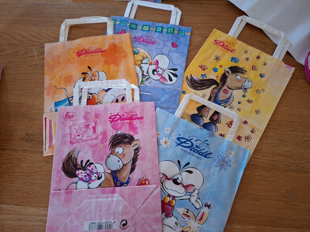 5 papieren Diddl tasjes, Ophalen of Verzenden, Papier, Kaart of Schrift