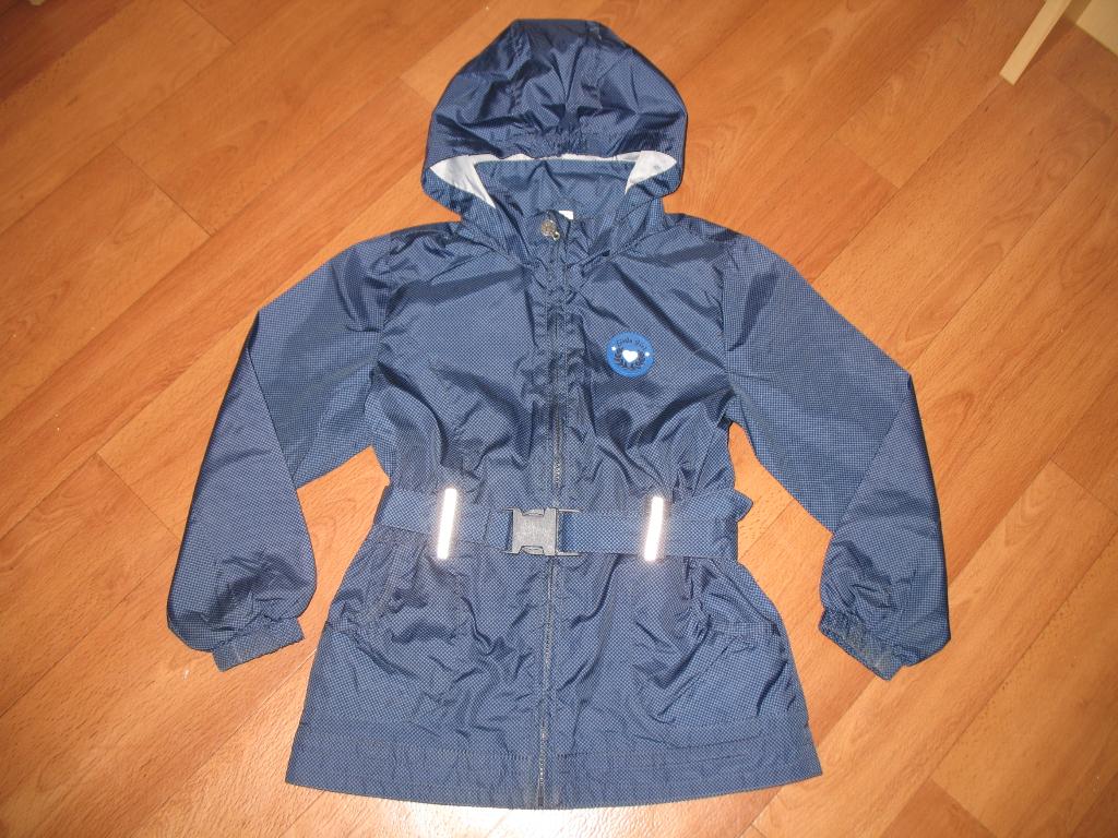 Zomerjas blauw/wit gestippeld mt 116, Kinderen en Baby's, Kinderkleding | Maat 116, Ophalen of Verzenden, Gebruikt, Meisje, Jas