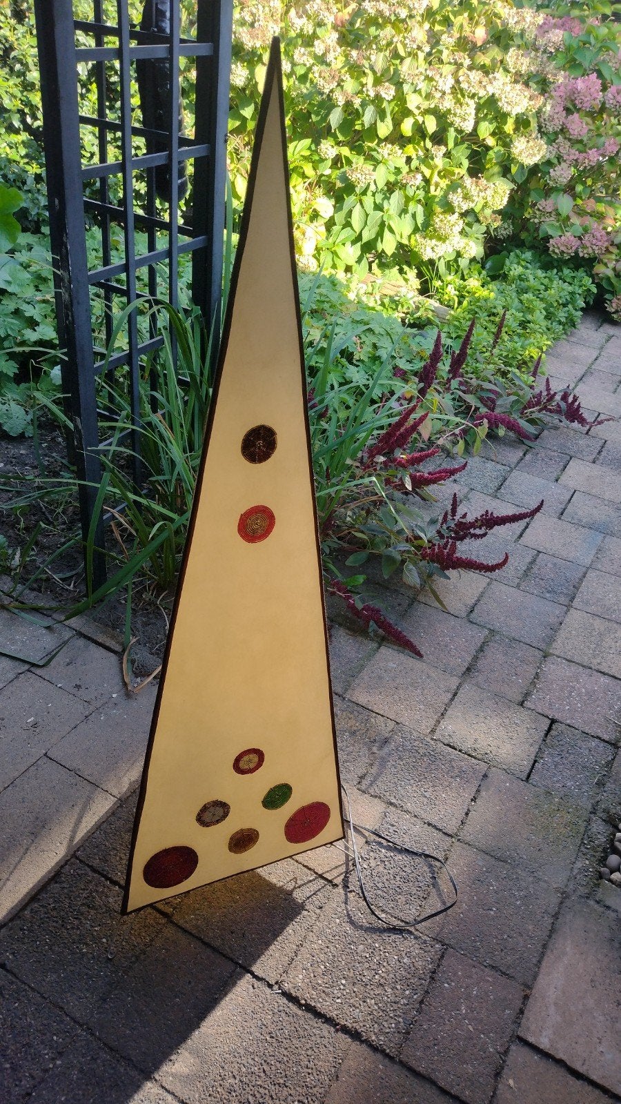 vintage pyramide Canvas vloerlamp kunst, Ophalen