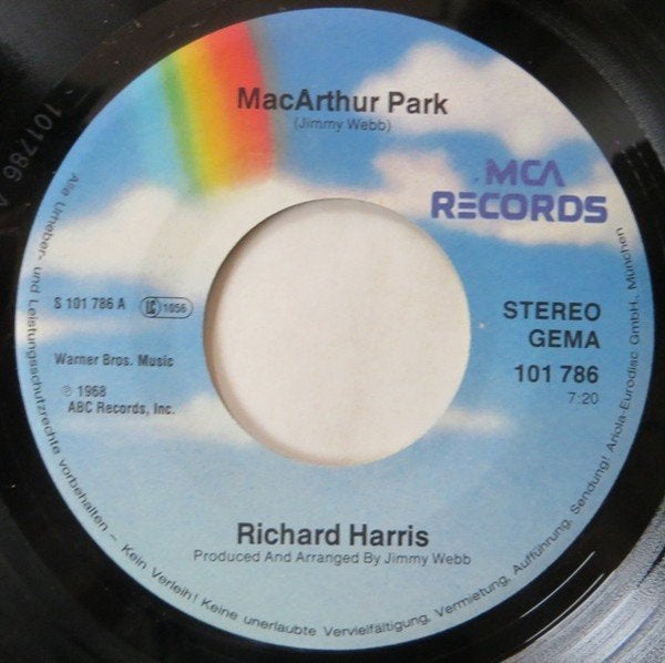 Richard Harris - MacArthur Park (Single), Gebruikt, 7 inch, Pop, Overige typen