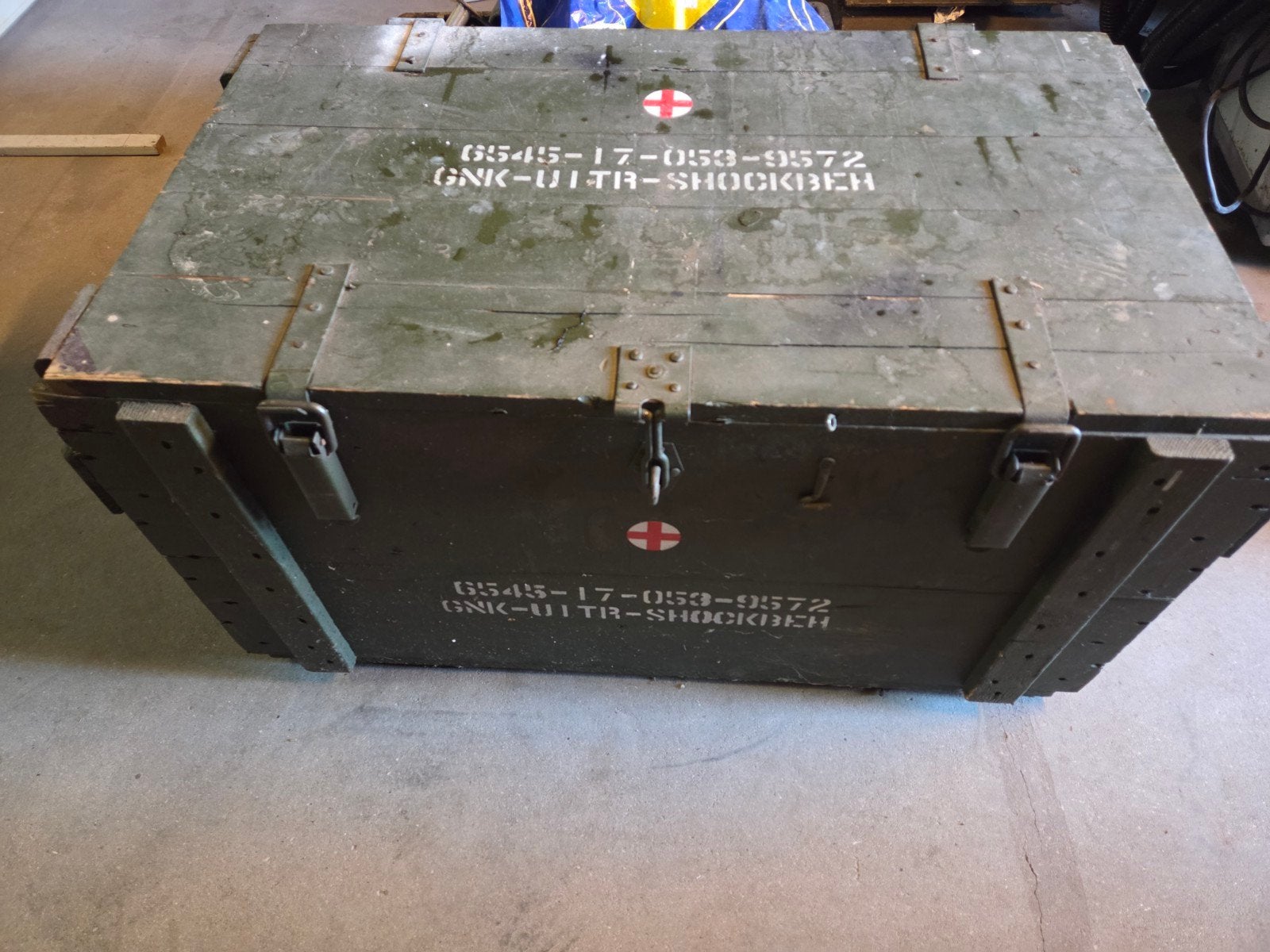 Vintage militaire houten kist - GNK-ULTRA-SHOCKBEH, Ophalen
