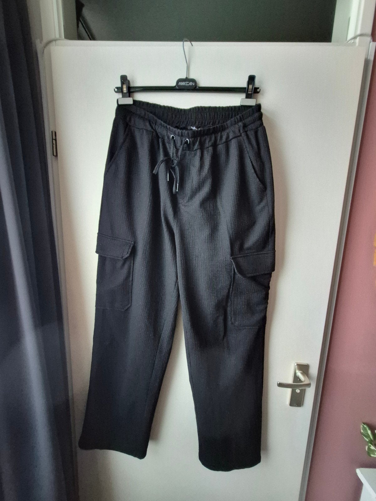 zwarte broek wijde pijp, Zwart, Maat 42/44 (L), Ophalen of Verzenden, Ms mode