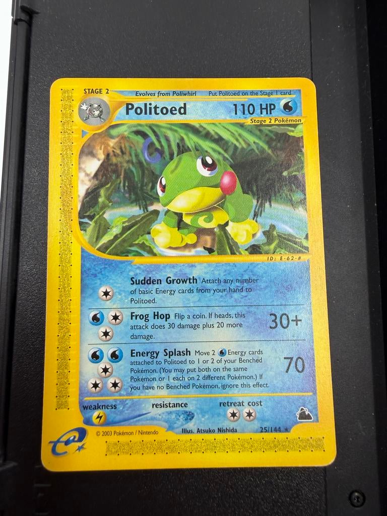 Pokémon Kaart Politoed 25/144 Skyridge (2003), Ophalen of Verzenden, Gebruikt, Losse kaart