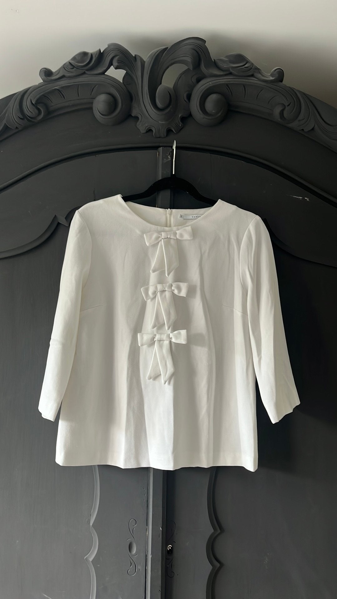 Xandres blouse maat 38 met strikken, Ophalen of Verzenden, Zo goed als nieuw, Maat 38/40 (M)