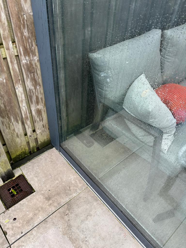 Glazen pui voor tuinkamer - 5 glazen deuren, Ophalen, Gebruikt, Serre