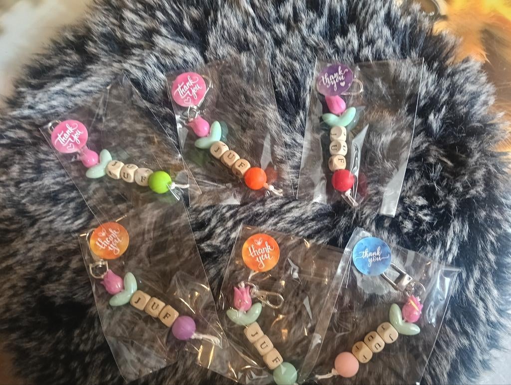 Leuke Juf Sleutelhangers - Perfect Cadeau!, Ophalen of Verzenden