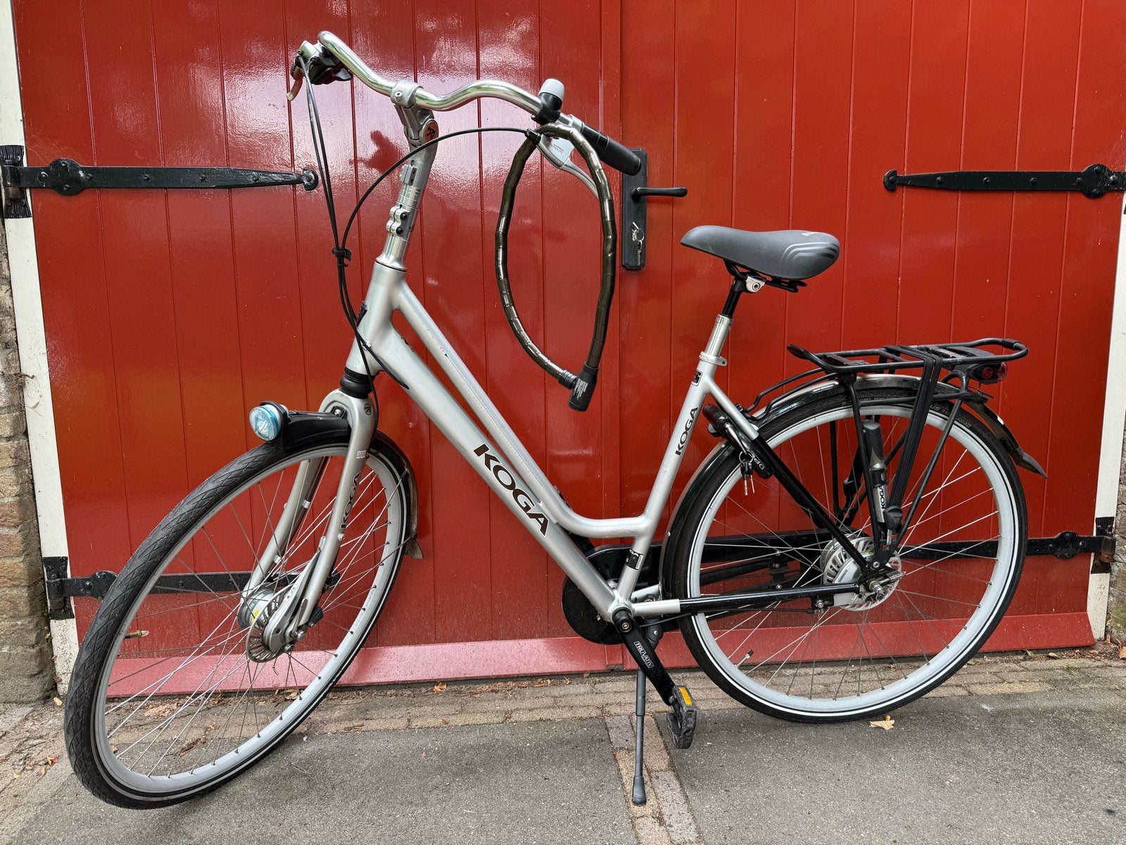 Koga alu. damesfiets 50 cm-8 Nexus versn.-zilvergrijs, Gebruikt, Versnellingen, 50 tot 53 cm, Schijfrem