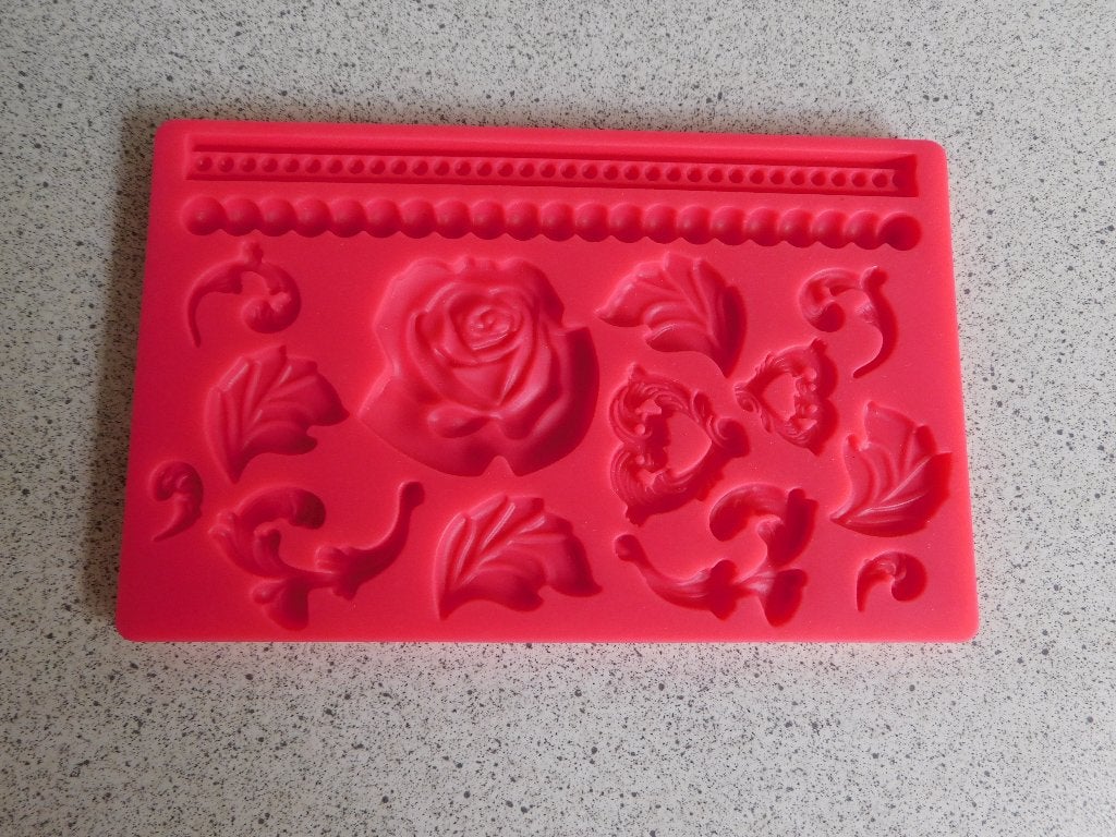 Multi Flex Vorm Fondant Rozen Roze, Ophalen of Verzenden, Zo goed als nieuw, Overige typen