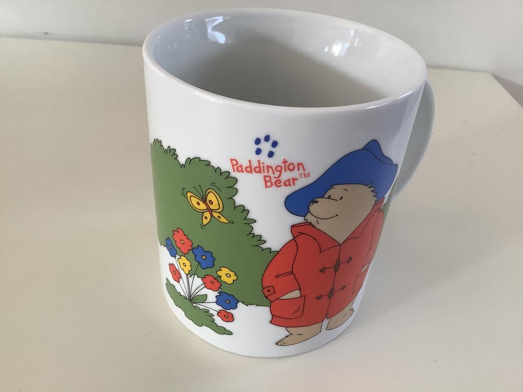 Douwe Egberts Paddington mok Please look after this bear, Ophalen of Verzenden, Zo goed als nieuw, Overige stijlen, Kop(pen) en/of Schotel(s)