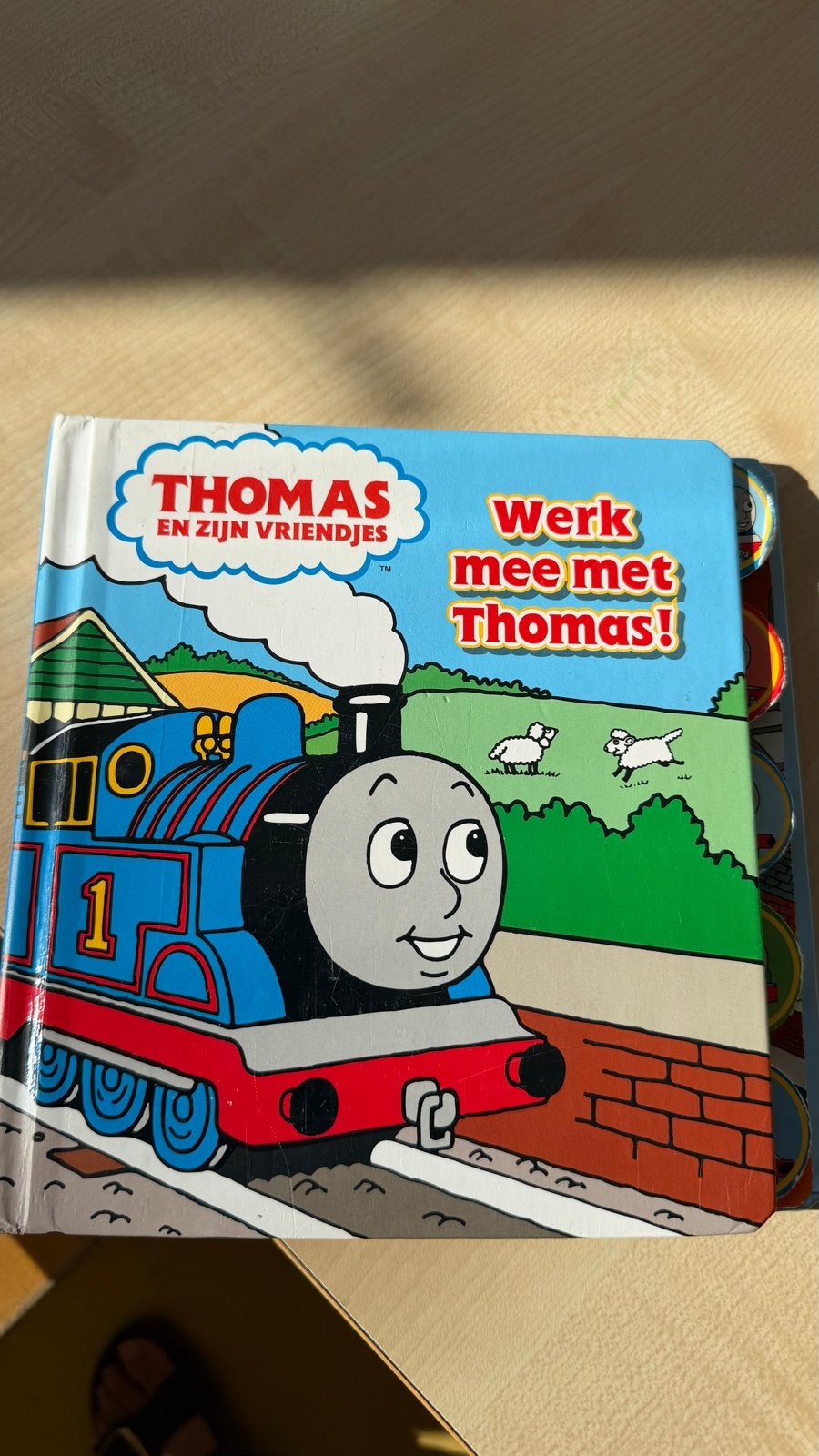 Thomas en zijn vriendjes: Werk mee met Thomas!, Ophalen of Verzenden, Gelezen, Uitklap-, Voel- of Ontdekboek, 2 tot 3 jaar