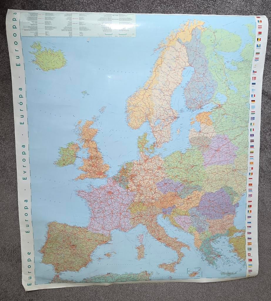 Oude landkaart van Europa, Boeken, Europa Overig, Landkaart, 1800 tot 2000, Ophalen