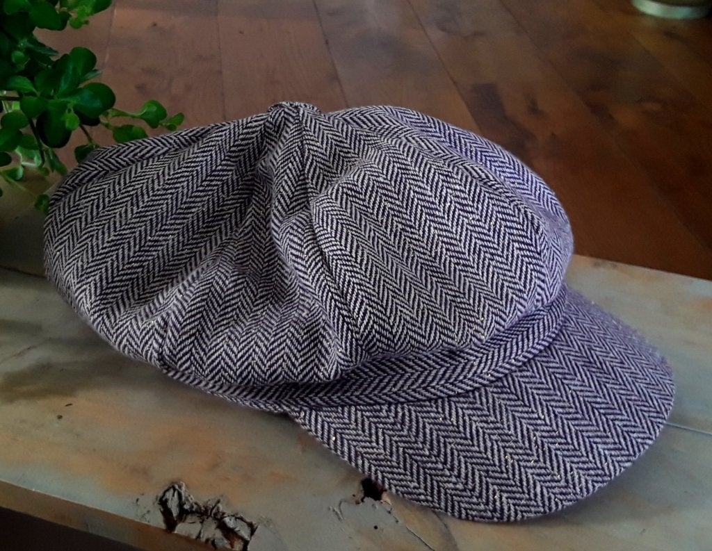 Vintage baret bakkerspet krantenjongenspet muts met klep bak, Kleding | Dames, Hoeden en Petten, Ophalen of Verzenden, Gedragen